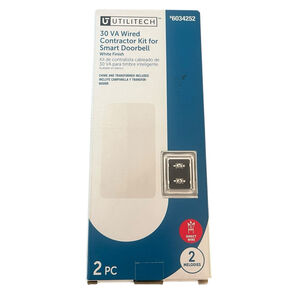 Utilitech Wired Doorbell Kit For Smart Doorbell White Finish 30VA 2 Melodies NEW